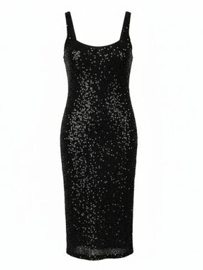 Black Sequin Bodycon Dress - Women